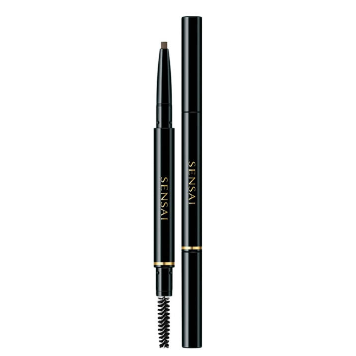 Sensai Styling Eyebrow Pencil in 03 Taupe Brown by Jag Couture London-New York, showing the pencil and its natural taupe shade.