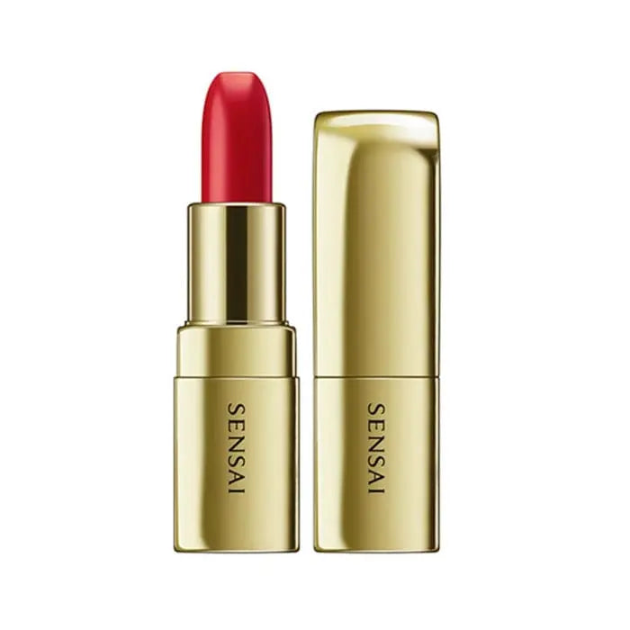 Sensai The Lipstick 05 Nimawari Orange by Jag Couture London-New York, showcasing vibrant orange lipstick in sleek packaging.