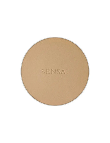 Sensai Total Finish SPF10 Refill TF204, 5 Amber Beige compact, 11g, by Jag Couture London New York, with beige powder inside.