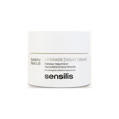 Jag Couture London New York Sensilis Upgrade Firming Night Cream 50ml jar with sleek packaging and cream inside.