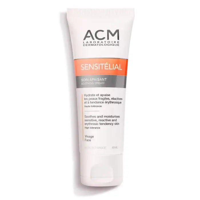 Jag Couture London New York Sensitelial Soothing Cream 40ml jar, creamy skincare product in a white container.