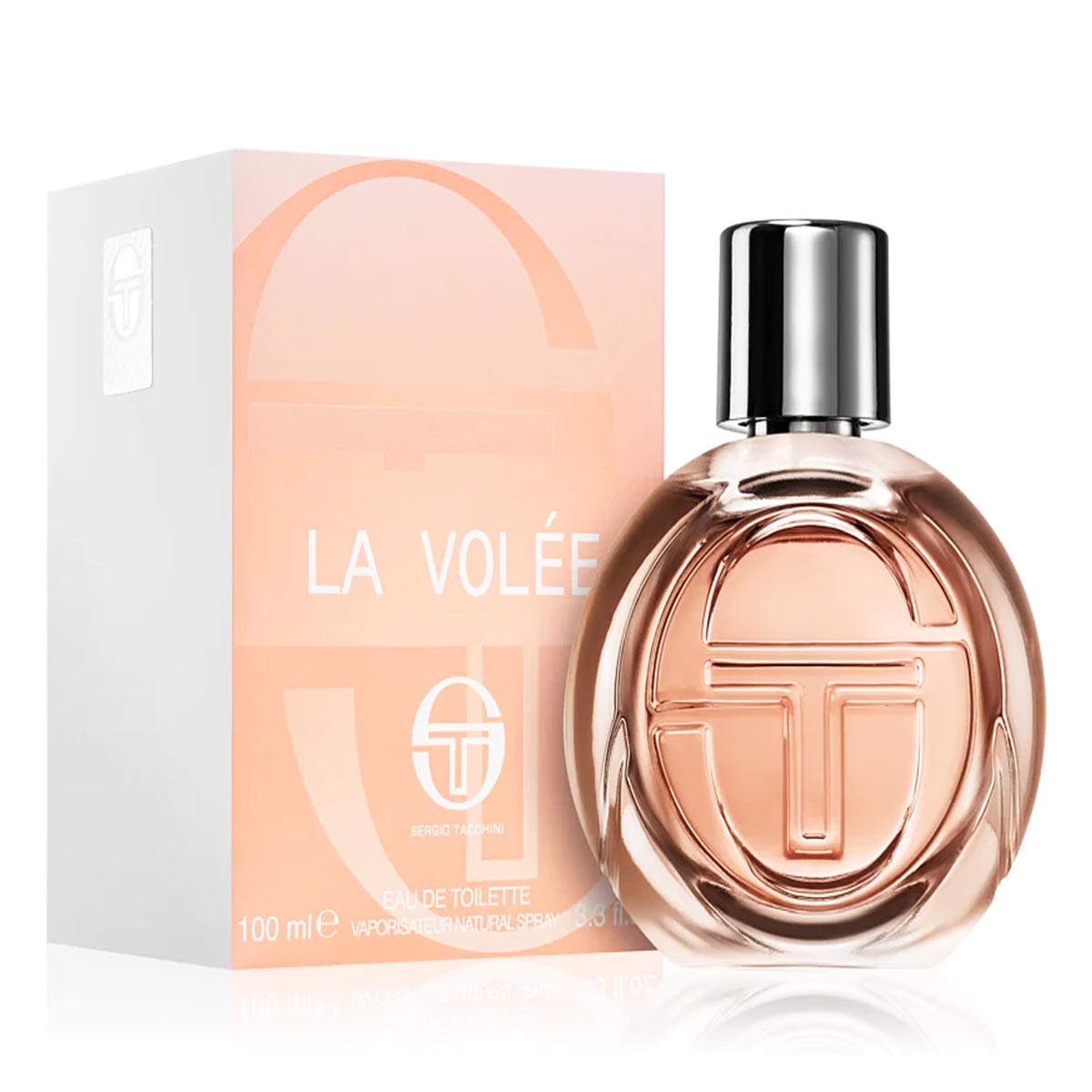 Sergio Tacchini La Volee Eau De Toilette 100ml spray bottle, featuring sleek packaging and classic design.