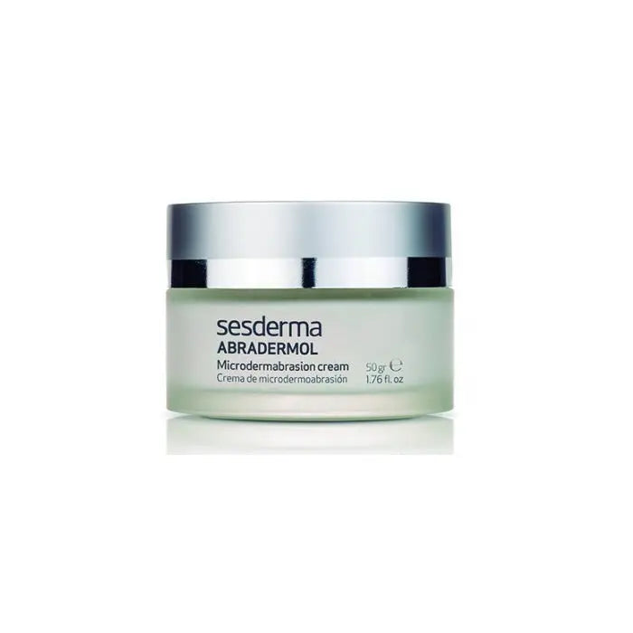 Sesderma Abradermol microdermabrasion cream for exfoliation, 50g, displayed in a jar with a clean, professional label.