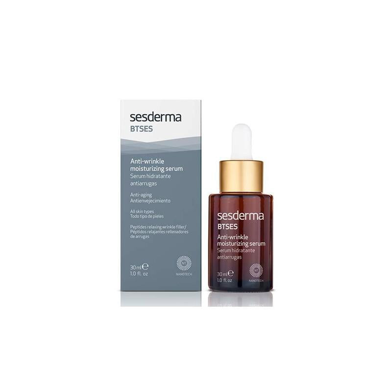 Sesderma Btses Anti-Wrinkle Moisturising Serum in 30ml bottle, featuring sleek packaging and clear labeling, designed for youthful skin.