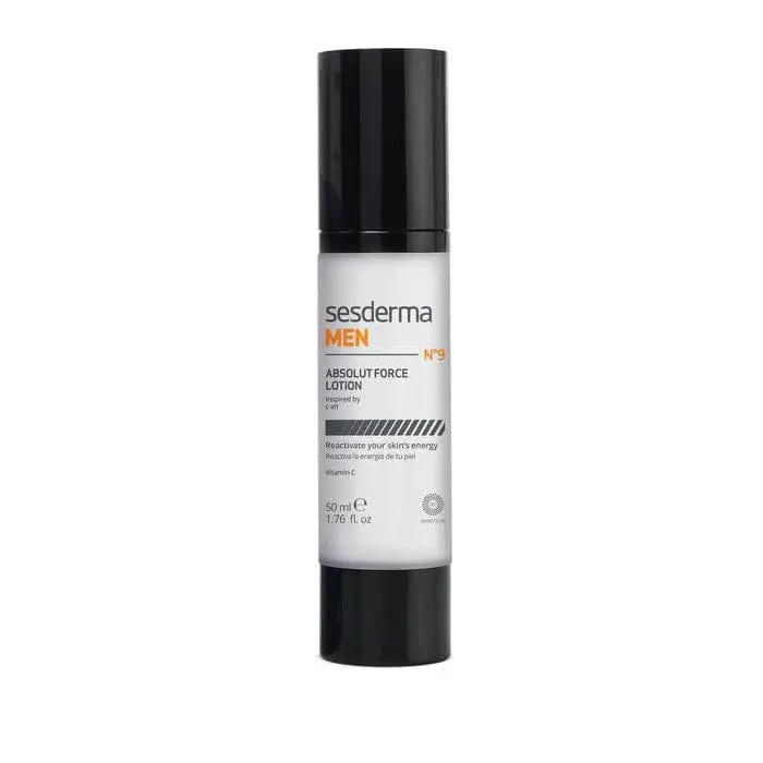 Sesderma Men Revitalising Face Lotion in 50ml bottle, shown with sleek packaging and branding from Jag Couture London New York.