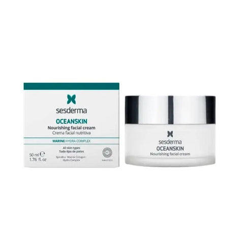 Sesderma Oceanskin Nourishing Cream container from Jag Couture London, 50ml jar with a sleek design and label visible.