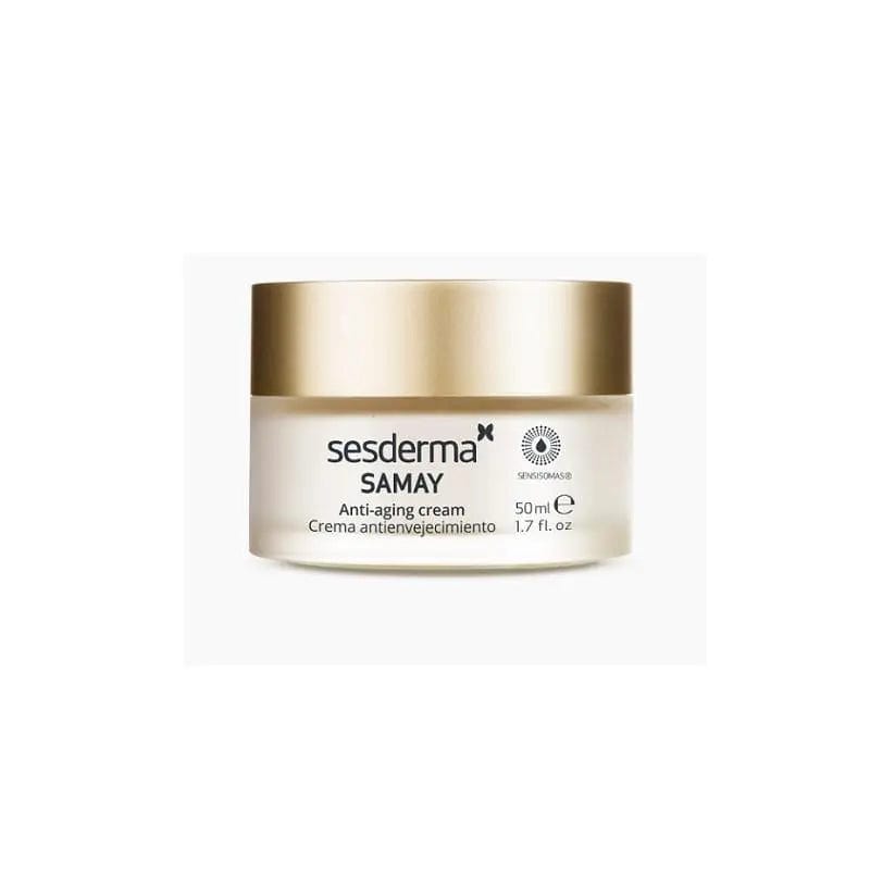 Sesderma Samay anti-aging cream for sensitive skin in a 50ml jar, designed for women.