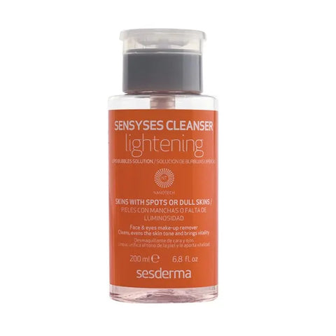 Sesderma Sensyses Cleanser Lightening Make-Up Remover in 200ml bottle, skincare product by Jag Couture London New York.