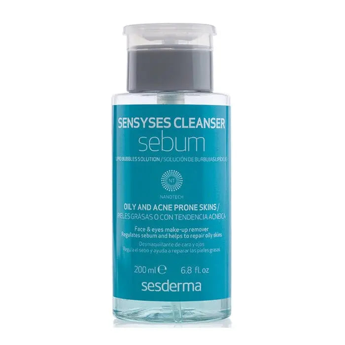 Sesderma Sensyses Cleanser Sebum Make-Up Remover 200ml, gentle facial cleanser for oily skin, by Jag Couture London New York.