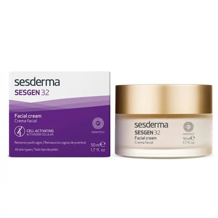 Sesderma Sesgen 32 Cell Activating Cream 50ml jar with cream inside, displayed on a neutral background.