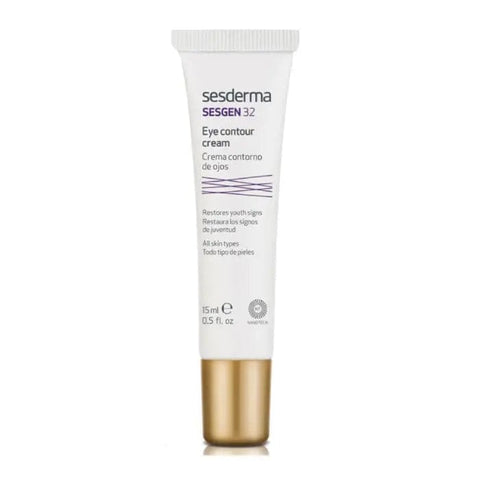 Sesderma Sesgen 32 Eye Contour Cream in a 15ml jar, featuring smooth eye area cream with a sleek container.