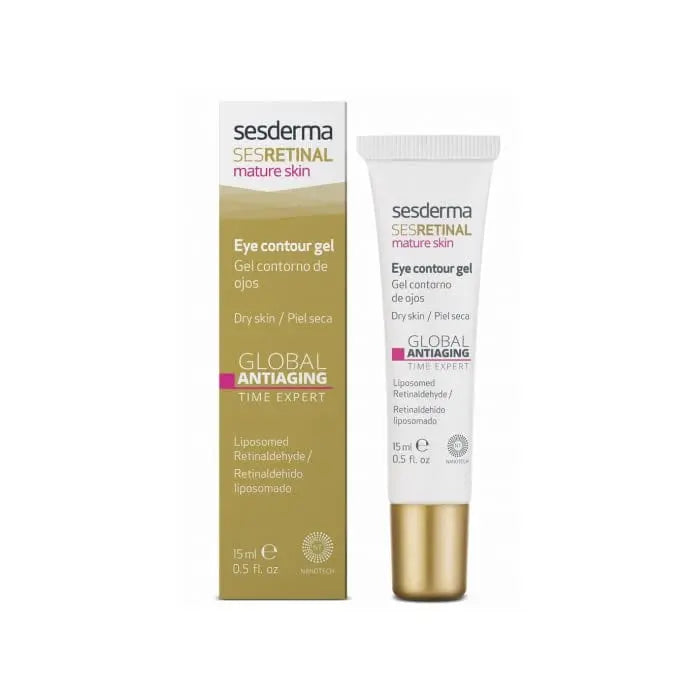 Sesderma Sesretinal Mature Skin Eye Contour cream in a 15ml tube, designed for reducing signs of aging around the eyes.
