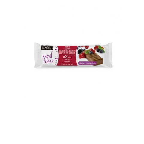 Siken Form Barrita Frutas del Bosque, healthy fruit snack bar by Jag Couture London - New York, showing the packaging and fruit images.