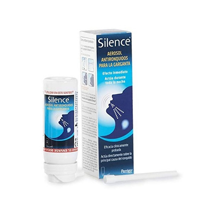 Jag Couture London New York Silence Anti-Snoring Solution Oral Spray 50ml bottle on a clean background.