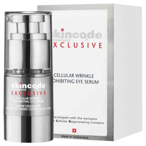 Jag Couture London New York Skincode Eye Contour Serum 15ml bottle with sleek packaging and applicator for eye area care.