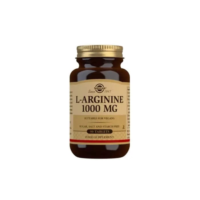 Solgar L-Arginine 1000 mg tablets in a pack of 90, dietary supplement from Jag Couture London New York.