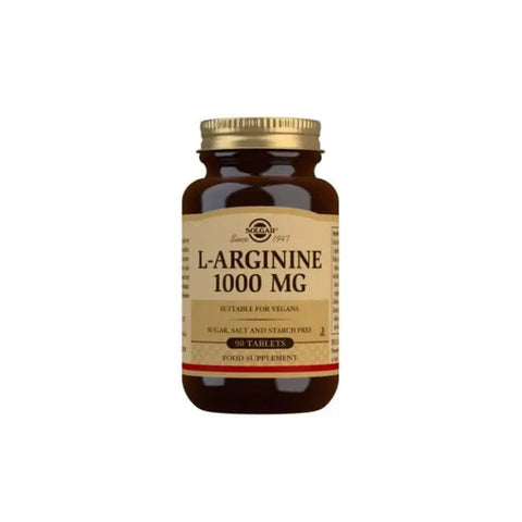 Solgar L-Arginine 1000 mg tablets in a pack of 90, dietary supplement from Jag Couture London New York.