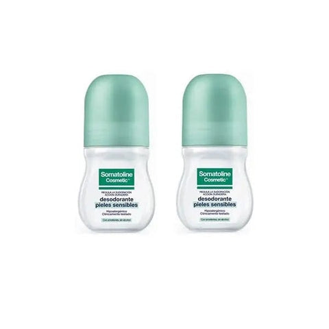 Jag Couture London New York Somatoline Cosmetic Pack with two 50ml deodorants for sensitive skin, displayed in the image.