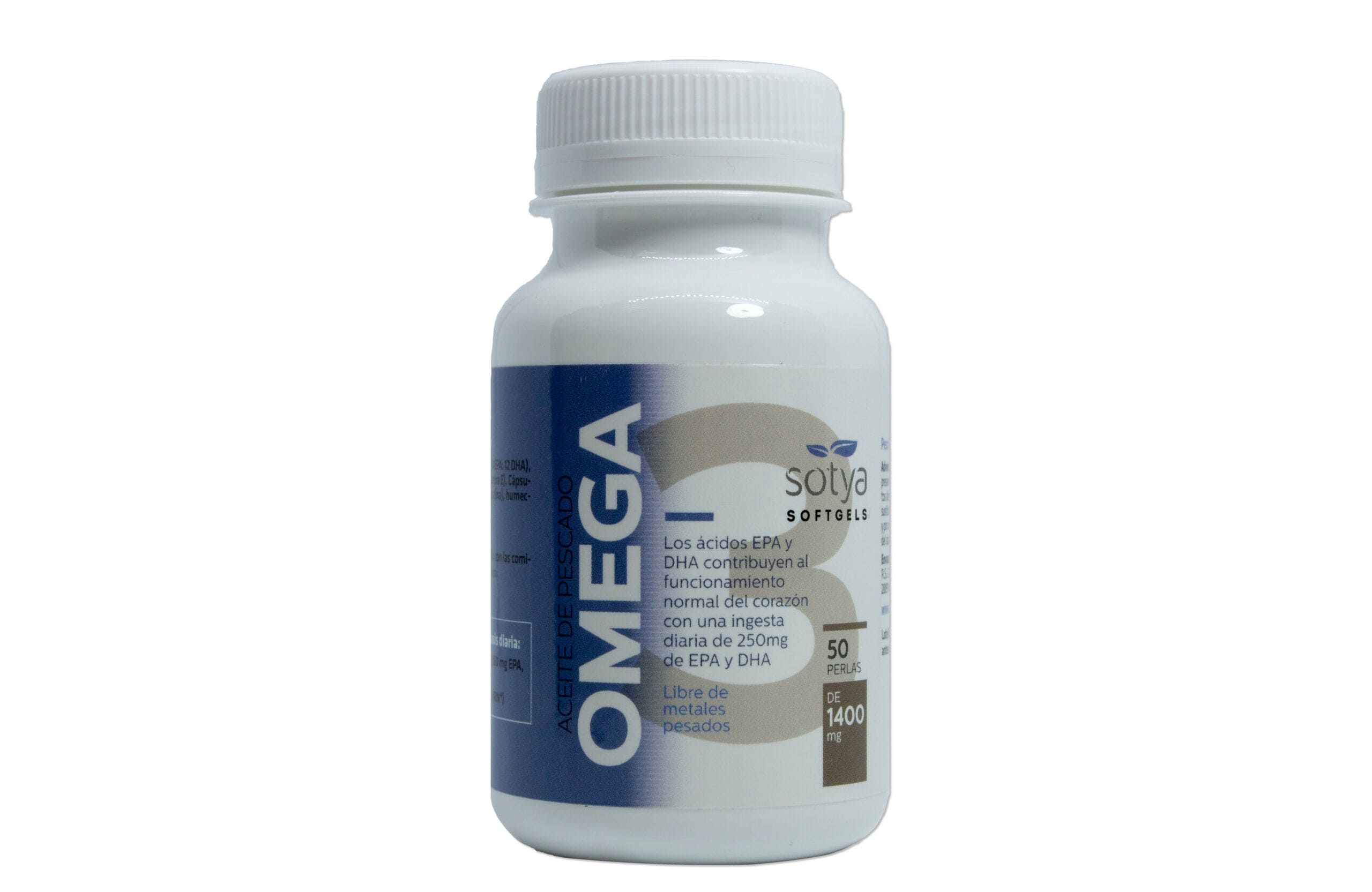 Jag Couture London Omega 3 fish oil capsules, 1400mg, 50 softgel pearls, rich in omega-3 for heart health and wellness.