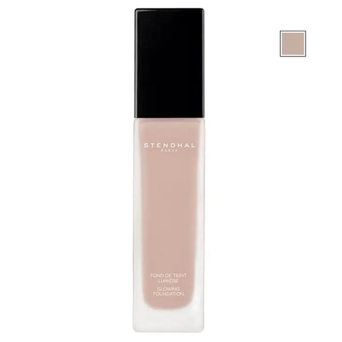 Stendhal Glowing Foundation 221 Sable Rosé by Jag Couture London New York, 30ml bottle with a sleek design and pinkish shade.