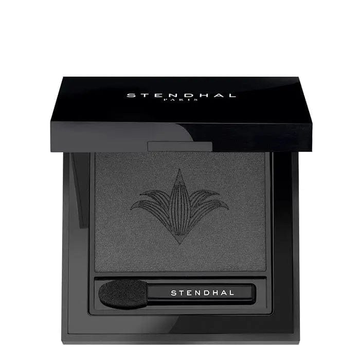 Stendhal Magnifying Eyeshadow 502 Graphite by Jag Couture London New York, close-up of 2.5g eyeshadow pot with black and gray tones.