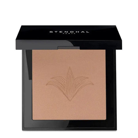 Stendhal Perfecting Compact Powder in 130 Ambre Rosé, 9g, by Jag Couture London - New York, showing the powder compact and packaging