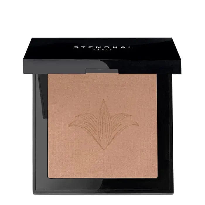 Stendhal Perfecting Compact Powder in 130 Ambre Rosé by Jag Couture London-New York, showing the compact case and powder inside.