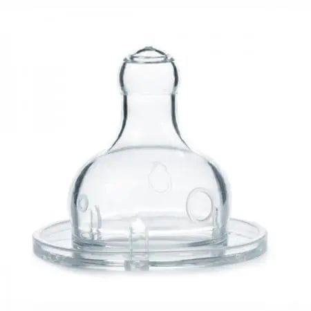 Jag Couture London New York Suavinex silicone wide mouth teat set with three adjustable flow positions, two-piece baby feeding nipples.