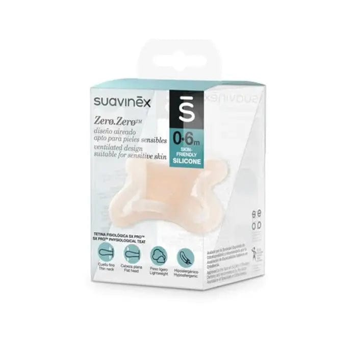 Jag Couture London New York Suavinex Zero Zero Physio baby soother for 0-6 months with soft silicone nipple and ergonomic design.