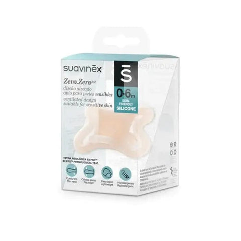 Jag Couture London New York Suavinex Zero Zero Physio baby soother for 0-6 months with soft silicone nipple and ergonomic design.
