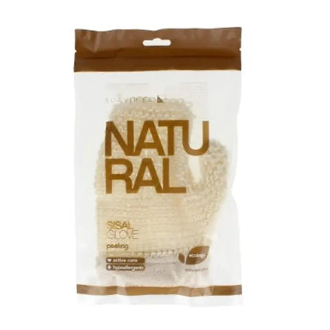 Jag Couture London New York Suavipiel natural sisal ecological glove, showcasing its textured, eco-friendly design for exfoliation or skincare.