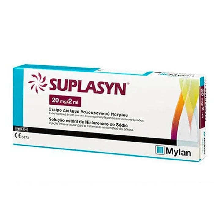 Jag Couture London New York Suplasyn prefilled syringe with sodium hyaluronate 20mg/2ml for joint support and hydration.