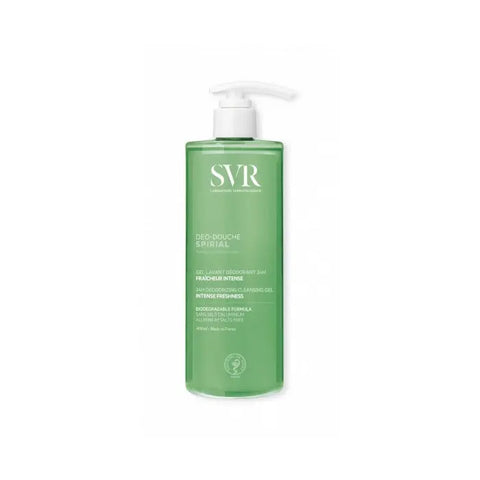 Jag Couture London New York Svr Spirial Deodorant Washing Gel 400ml bottle with white cap and clear gel inside.