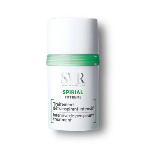 Svr Spirial Extreme Intensive Deodorant Treatment 20ml by Jag Couture London New York, in a sleek white tube with black cap.