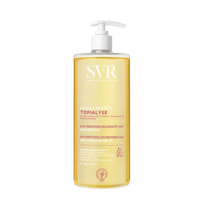 Jag Couture London New York Svr Topialyse Cleansing Oil 1000ml bottle with pump for gentle skin cleansing
