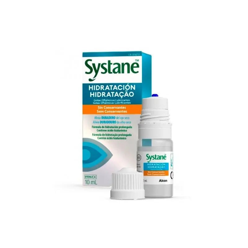 Jag Couture London - New York Systane Hydration Lubricant Eye Drops 10ml bottle with label and clear cap.