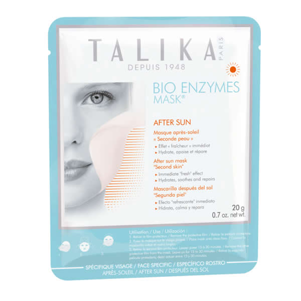 Talika Bio Enzyme Mask After Sun by Jag Couture London, showing a 20g skincare mask in a sleek container.