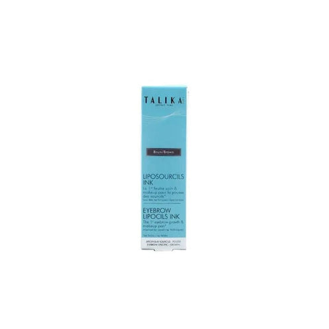 Talika Eyebrow Lipocils Ink in Dark Brown by Jag Couture London - New York, showing the brow-enhancing product with dark brown pigment.