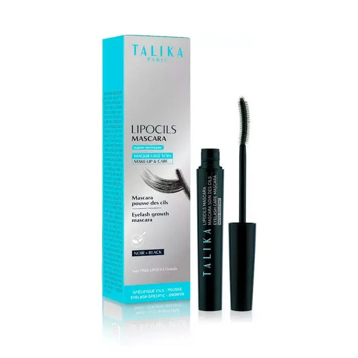 Talika Lipocilis Water-Resistant Mascara in 8.5ml tube, designed for long-lasting, smudge-proof eyelash enhancement.
