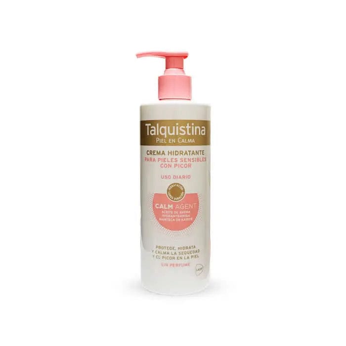 Jag Couture London New York Talquistina Moisturising Cream for itchy skin in a 400ml jar, smooth and soothing texture visible.