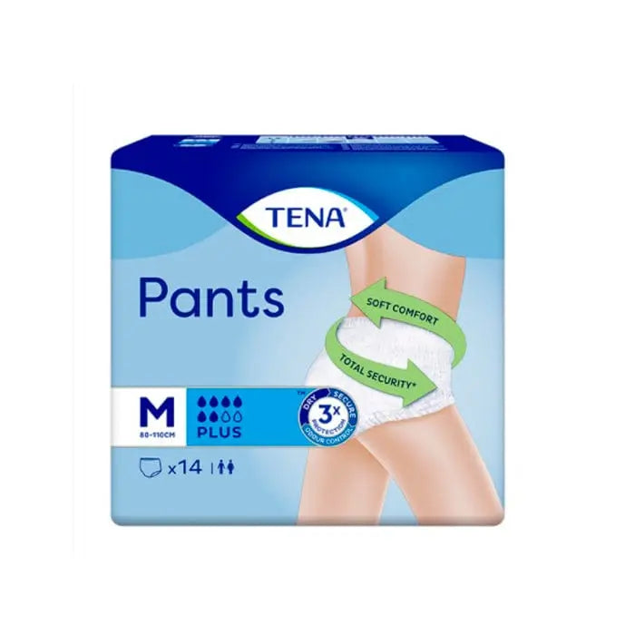 Plus size medium Tena Pants in a pack of 14 from Jag Couture London New York, shown in a natural product image.