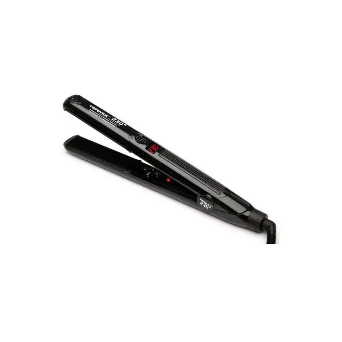 Jag Couture London New York Termix Iron with 230º black tourmaline ceramic plates for smooth, shiny hair styling.