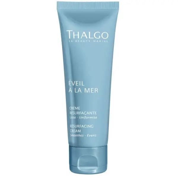 Thalgo Eveil À La Mer Resurfacing Cream 50ml, a luxurious skincare product with smooth, creamy texture in elegant packaging