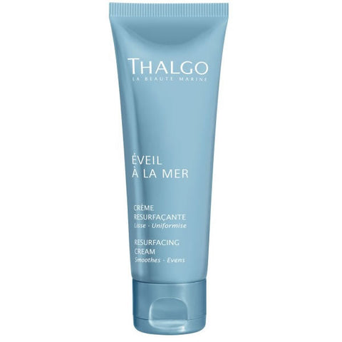 Thalgo Eveil À La Mer resurfacing cream in 50ml jar, featuring smooth cream texture, on a clean background.