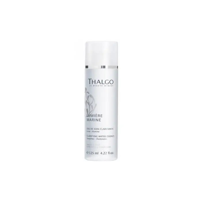 Thalgo Lumière Marine Clarifying Water Essence 125ml bottle shown, featuring hydrating and soothing skincare properties.