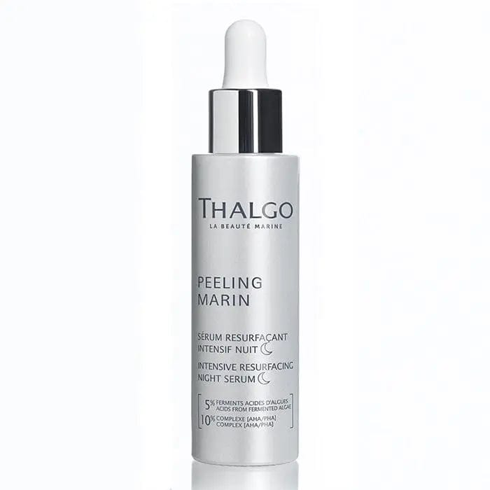 Thalgo Peeling Marin Intensive Night Serum in 30ml bottle, featuring marine-based skincare by Jag Couture London New York.
