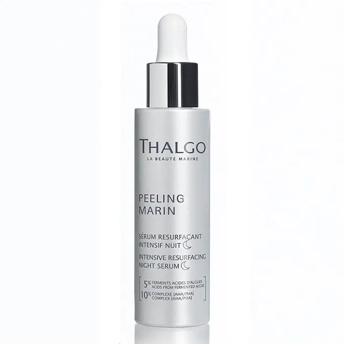 Thalgo Peeling Marin Intensive Night Serum in a 30ml bottle, designed for rejuvenating and exfoliating skin overnight.