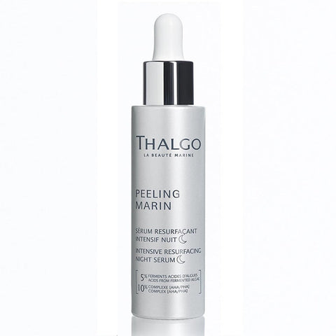 Thalgo Peeling Marin Intensive Night Serum in 30ml bottle, featuring marine ingredients for revitalizing skincare.