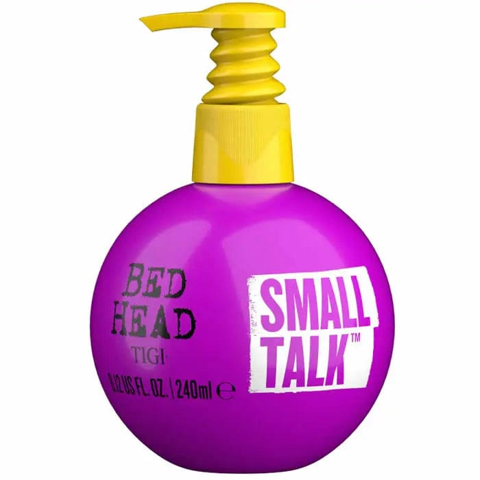 Tigi Bed Head Small Talk Thickening Cream in 240ml jar, showcasing the product with its packaging and branding.