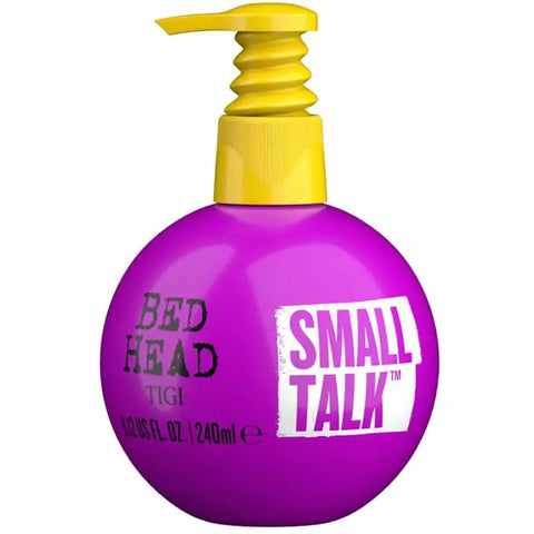 Tigi Bed Head Small Talk Thickening Cream in 240ml jar, designed to add volume and body to hair.